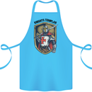 Knights Templar St Georges Day England Cotton Apron 100% Organic Turquoise