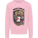 Knights Templar St Georges Day England Kids Sweatshirt Jumper Light Pink
