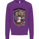 Knights Templar St Georges Day England Kids Sweatshirt Jumper Purple