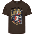Knights Templar St Georges Day England Kids T-Shirt Childrens Chocolate