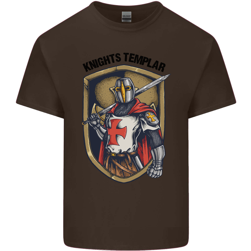 Knights Templar St Georges Day England Kids T-Shirt Childrens Chocolate