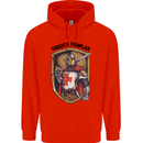 Knights Templar St Georges Day England Mens 80% Cotton Hoodie Bright Red