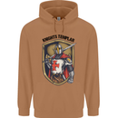 Knights Templar St Georges Day England Mens 80% Cotton Hoodie Caramel Latte