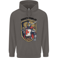 Knights Templar St Georges Day England Mens 80% Cotton Hoodie Charcoal