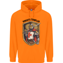 Knights Templar St Georges Day England Mens 80% Cotton Hoodie Orange