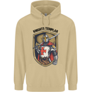 Knights Templar St Georges Day England Mens 80% Cotton Hoodie Sand