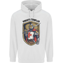 Knights Templar St Georges Day England Mens 80% Cotton Hoodie White