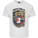 Knights Templar St Georges Day England Mens Cotton T-Shirt Tee Top White