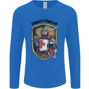 Knights Templar St Georges Day England Mens Long Sleeve T-Shirt Royal Blue