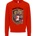 Knights Templar St Georges Day England Mens Sweatshirt Jumper Bright Red