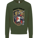 Knights Templar St Georges Day England Mens Sweatshirt Jumper Forest Green