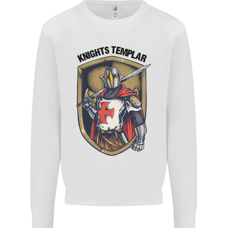 Knights Templar St Georges Day England Mens Sweatshirt Jumper White