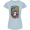 Knights Templar St Georges Day England Womens Petite Cut T-Shirt Light Blue