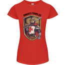 Knights Templar St Georges Day England Womens Petite Cut T-Shirt Red