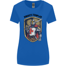 Knights Templar St Georges Day England Womens Wider Cut T-Shirt Royal Blue