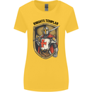 Knights Templar St Georges Day England Womens Wider Cut T-Shirt Yellow