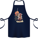 Knights Templar on a Horse Cotton Apron 100% Organic Navy Blue