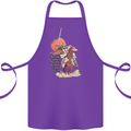 Knights Templar on a Horse Cotton Apron 100% Organic Purple