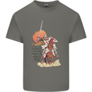 Knights Templar on a Horse Kids T-Shirt Childrens Charcoal