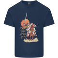 Knights Templar on a Horse Kids T-Shirt Childrens Navy Blue