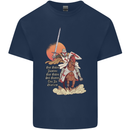 Knights Templar on a Horse Kids T-Shirt Childrens Navy Blue