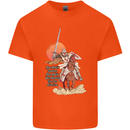 Knights Templar on a Horse Kids T-Shirt Childrens Orange