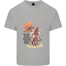 Knights Templar on a Horse Kids T-Shirt Childrens Sports Grey