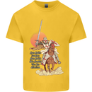 Knights Templar on a Horse Kids T-Shirt Childrens Yellow