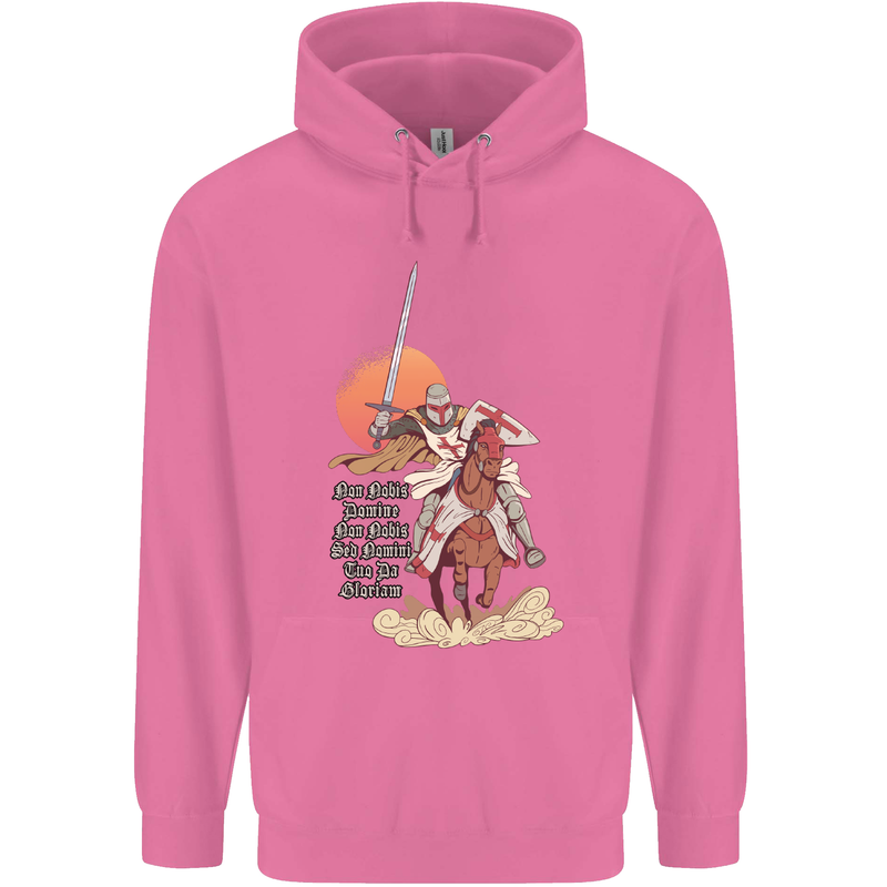 Knights Templar on a Horse Mens 80% Cotton Hoodie Azelea