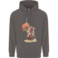 Knights Templar on a Horse Mens 80% Cotton Hoodie Charcoal