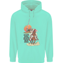 Knights Templar on a Horse Mens 80% Cotton Hoodie Peppermint