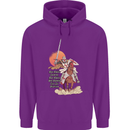 Knights Templar on a Horse Mens 80% Cotton Hoodie Purple