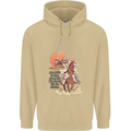 Knights Templar on a Horse Mens 80% Cotton Hoodie Sand