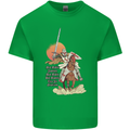 Knights Templar on a Horse Mens Cotton T-Shirt Tee Top Irish Green