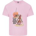 Knights Templar on a Horse Mens Cotton T-Shirt Tee Top Light Pink