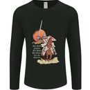 Knights Templar on a Horse Mens Long Sleeve T-Shirt Black