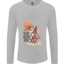 Knights Templar on a Horse Mens Long Sleeve T-Shirt Sports Grey