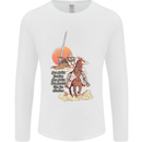 Knights Templar on a Horse Mens Long Sleeve T-Shirt White