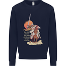 Knights Templar on a Horse Mens Sweatshirt Jumper Navy Blue