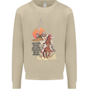 Knights Templar on a Horse Mens Sweatshirt Jumper Sand
