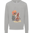 Knights Templar on a Horse Mens Sweatshirt Jumper Sports Grey