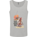 Knights Templar on a Horse Mens Vest Tank Top Sports Grey