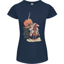 Knights Templar on a Horse Womens Petite Cut T-Shirt Navy Blue