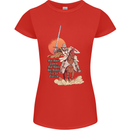 Knights Templar on a Horse Womens Petite Cut T-Shirt Red