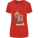 Knights Templar on a Horse Womens Wider Cut T-Shirt Red