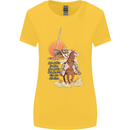 Knights Templar on a Horse Womens Wider Cut T-Shirt Yellow