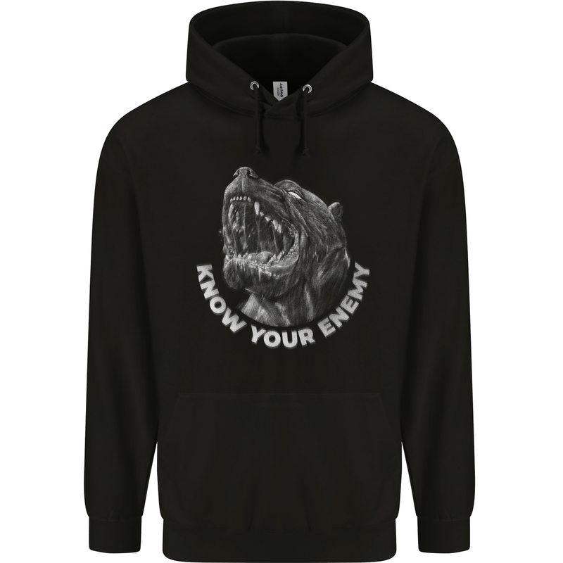 Know Your Enemy Staffy Staffordshire Terrier Childrens Kids Hoodie Black