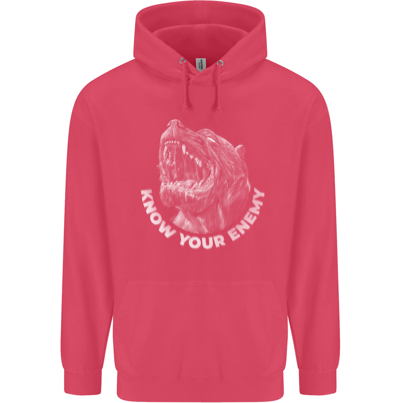 Know Your Enemy Staffy Staffordshire Terrier Childrens Kids Hoodie Heliconia