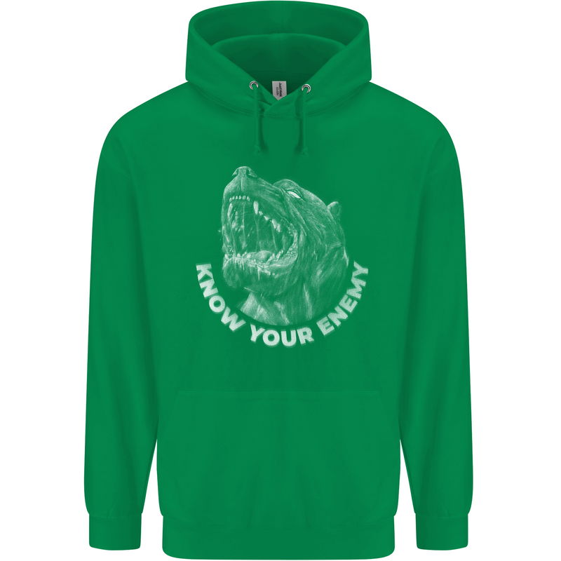 Know Your Enemy Staffy Staffordshire Terrier Childrens Kids Hoodie Irish Green