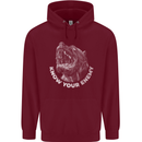 Know Your Enemy Staffy Staffordshire Terrier Childrens Kids Hoodie Maroon